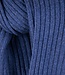 Sjaal met rib – jeansblauw (10% cashmere) 2 thumbnail