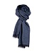 FORMEN Fijne herensjaal olive-blauw