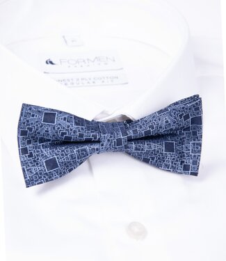 FORMEN Strik zijde square blauw