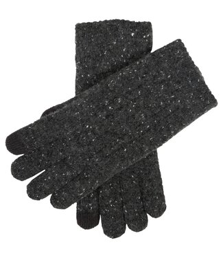 Dents Gebreide kabelhandschoenen donkergrijs
