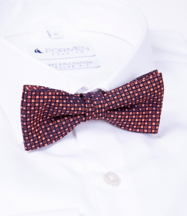 Strik zijde oranje-blauw 1