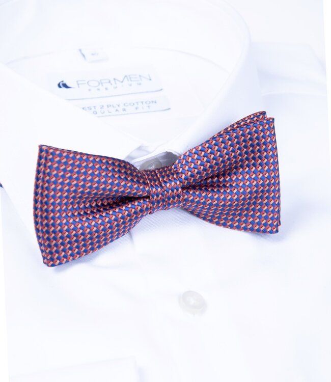 Strik fantasie rood-blauw 1