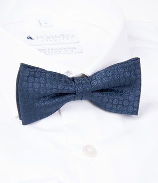 Strik ton-sur-ton motief donkerblauw