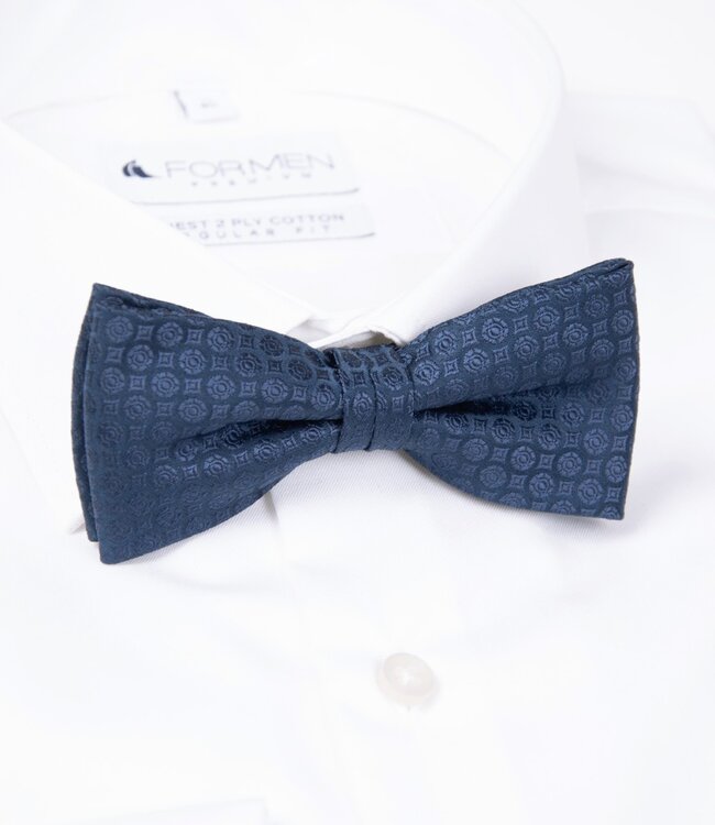 Strik ton-sur-ton motief donkerblauw 1