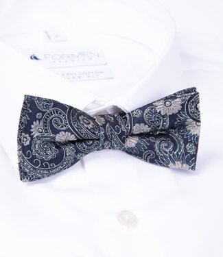 FORMEN Strik zijde barok blauw-olive