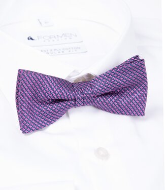 Strik fantasie fuchsia-blauw