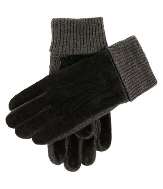 Dents handschoenen Kendal suède zwart