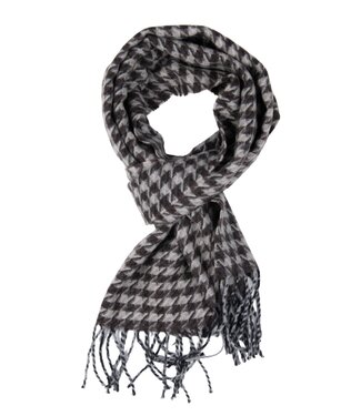 FORMEN Herensjaal pied-de-poule bruin