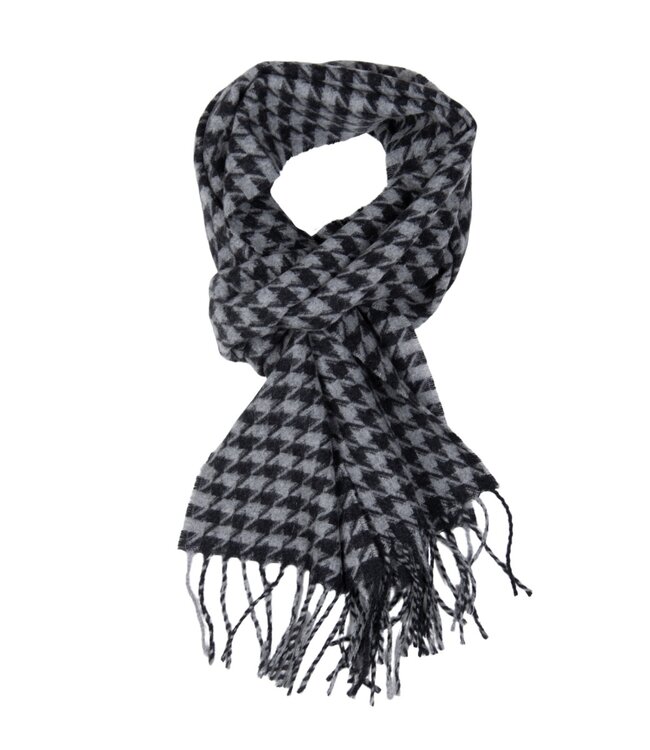 Herensjaal pied-de-poule grijs 1