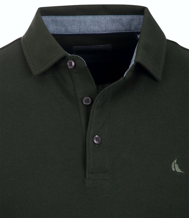 Herenpolo met lange mouwen bottle green 3