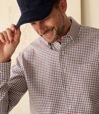 FORMEN Rood-blauw geruit hemd flanel