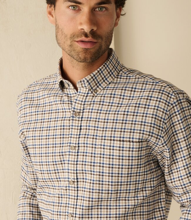 Bruin-beige geruit hemd flanel 3