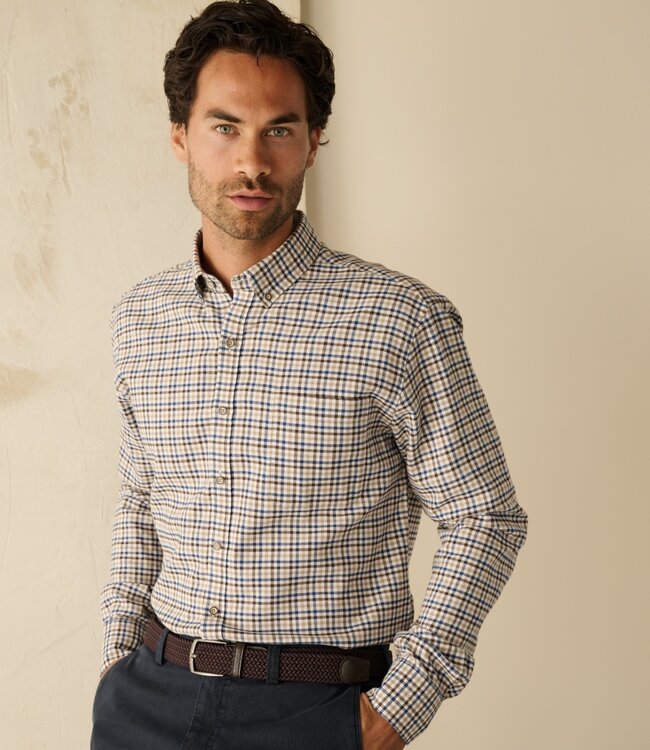 Bruin-beige geruit hemd flanel 2