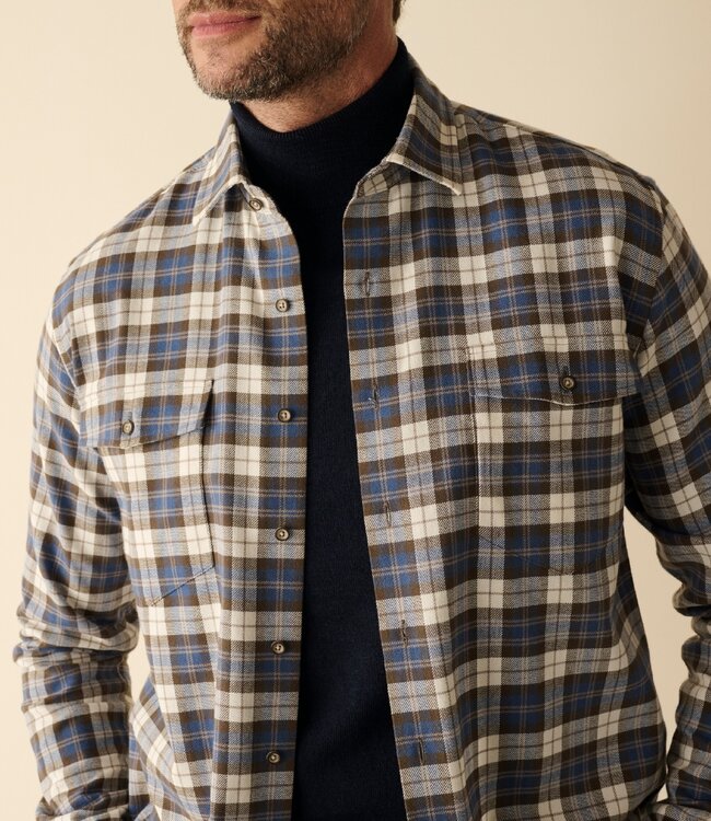 Houthakkershemd flanel met dubbele borstzak 2