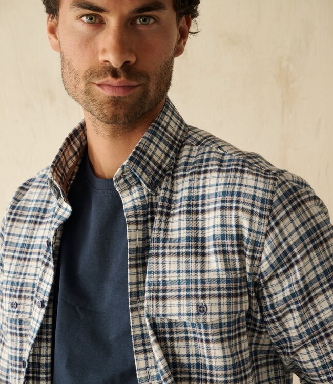 Slim fit petrolblauw houthakkershemd 3