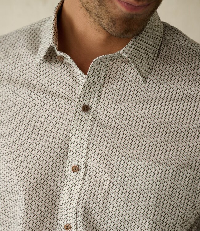 Hemd Mostar print groen - slim fit lange mouw | FORMEN - Formen