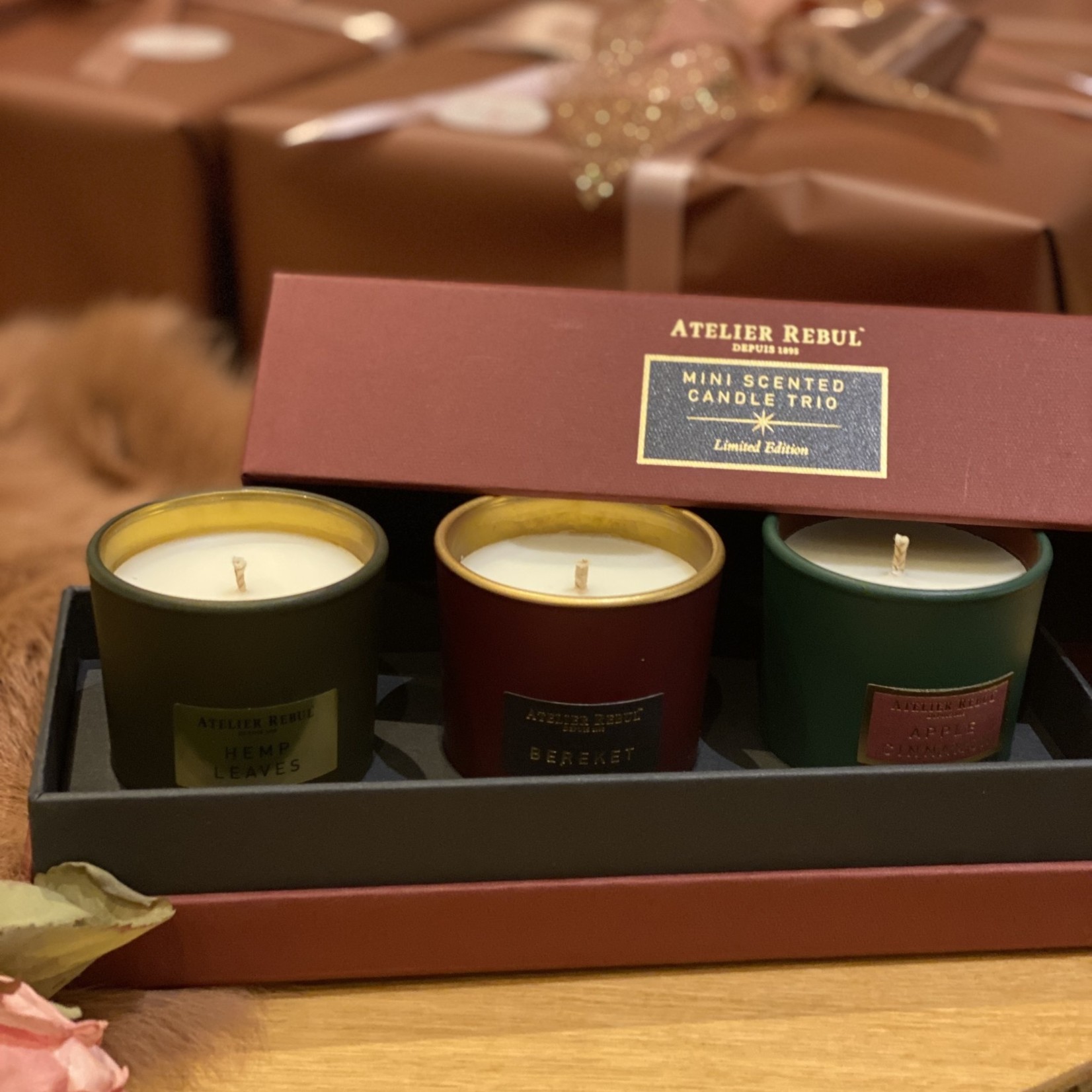 Atelier Rebul Atelier Rebul Trio candles Limited Edition 3x65g