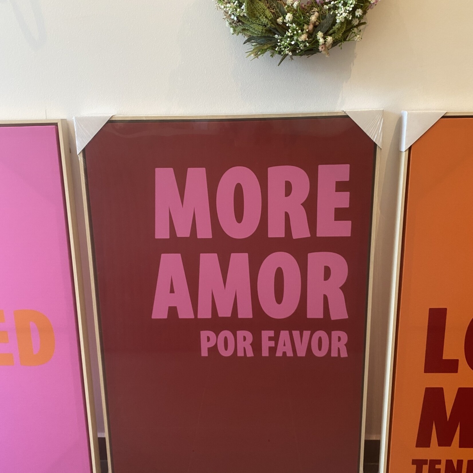 Decokader Large More amor por favor 60x90cm