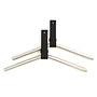 Kledinghanger CURV - rvs/leer - zwart - set van 2
