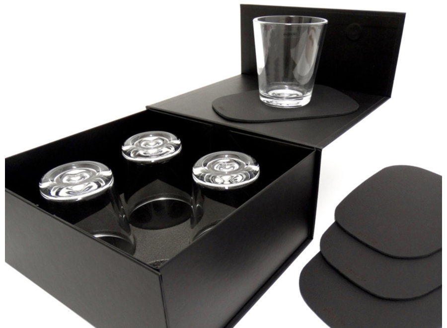 Gift set PEBL & SERVE - Midnight black - 8-delige set