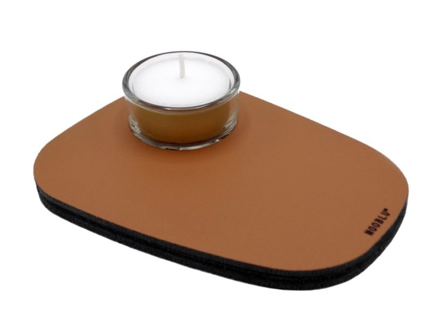 PEBL tea light holder - Cognac