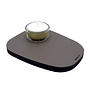 PEBL tea light holder - Lead grey