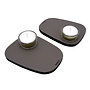 PEBL waxinelichthouder - Lead grey - set van 2