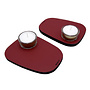PEBL waxinelichthouder - Ruby red - set van 2