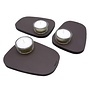 PEBL tea light holder - Chocolate brown - set of 3