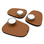 PEBL waxinelichthouder - Cognac - set van 3
