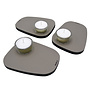 PEBL tea light holder - Clay grey - set of 3