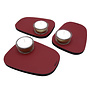 PEBL tea light holder - Ruby red - set of 3