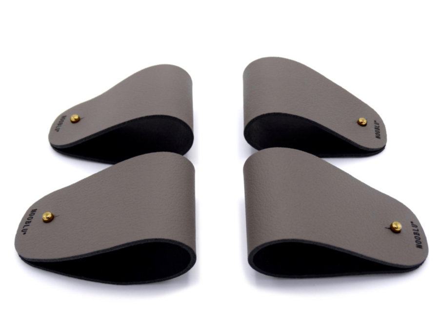 PEBL napkin rings - Senso Lead grey - Gold Edition