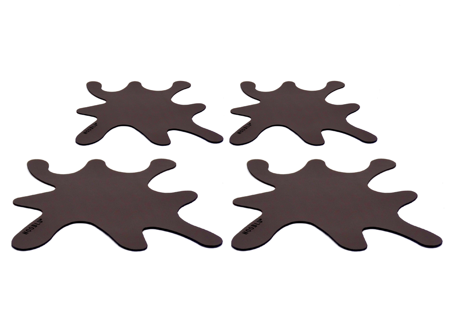 SPLASH onderzetters 15x15 cm -  Chocolate brown