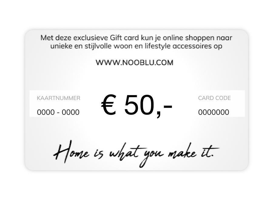 Gift card vanaf 30 t/m 75 euro