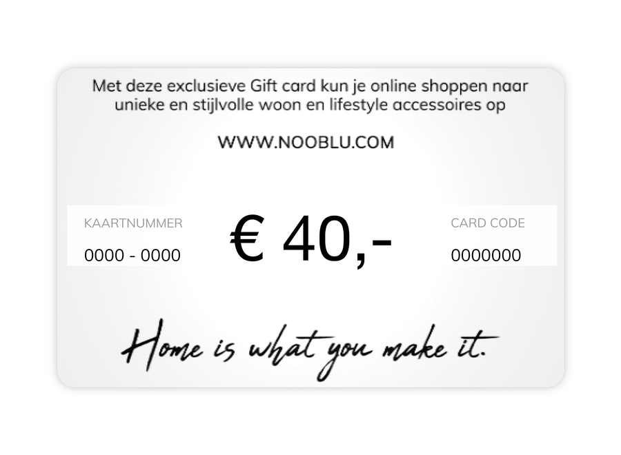 Gift card vanaf 30 t/m 75 euro