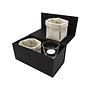 Gift set ZAQ & ZEN - tea light holders - ecru