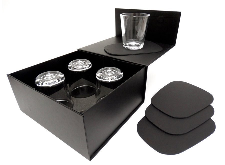 Gift set PEBL & SERVE - Midnight black - 8-delige set