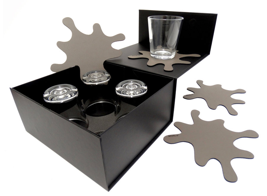 Gift set SPLASH & SERVE - Lead grey - 8-delige set