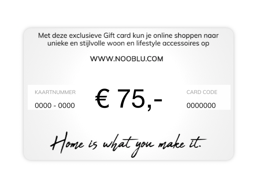 Gift card vanaf 30 t/m 75 euro