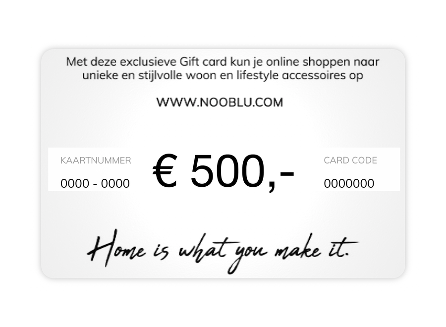 NOOBLU Gift card vanaf 100 euro