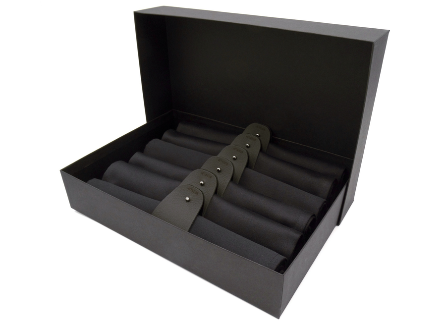 Gift set MANCHET & SATIN - black/ black - 6 sets