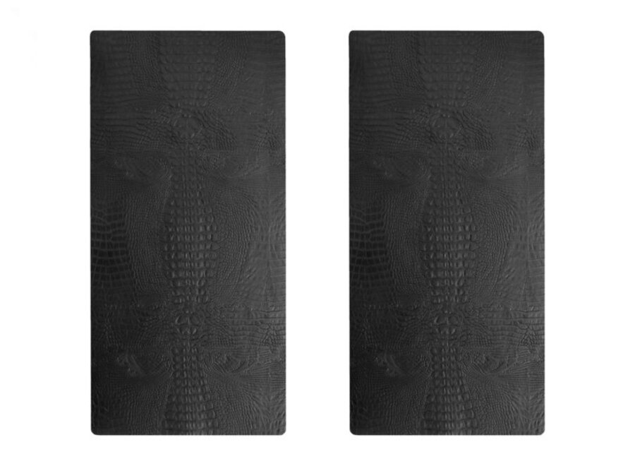 Table runner DUBL - Croco Midnight black