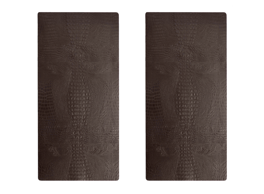 Table runner DUBL - Croco Chocolate brown