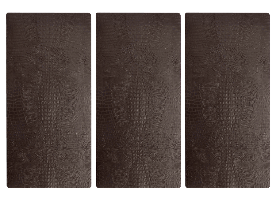 Table runner DUBL - Croco Chocolate brown