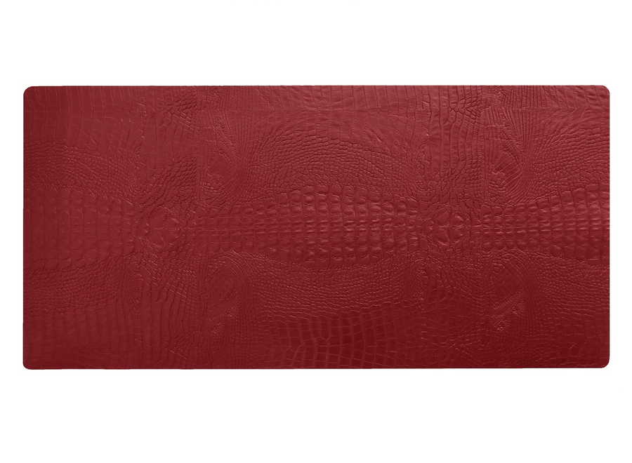 Table runner DUBL - Croco Ruby red