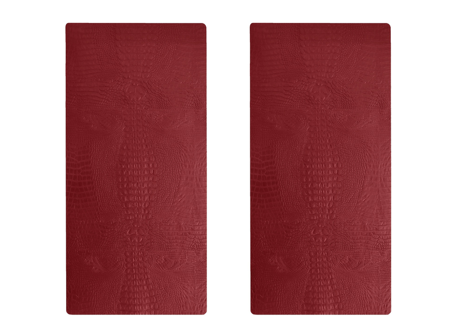 Table runner DUBL - Croco Ruby red