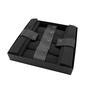 Gift set MANCHET & LINNEN - zwart - 6 servet sets