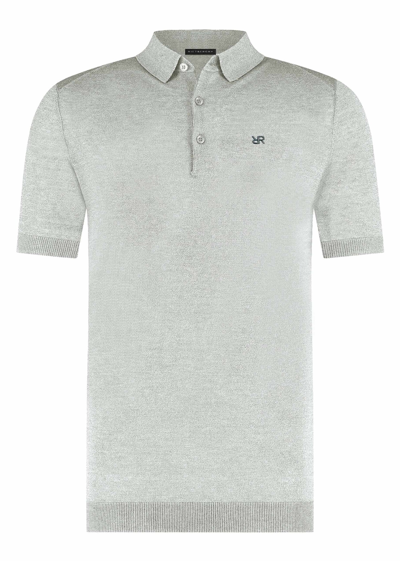 Rietbergh Polo Short Sleeve Merino/Linnen | Light grey