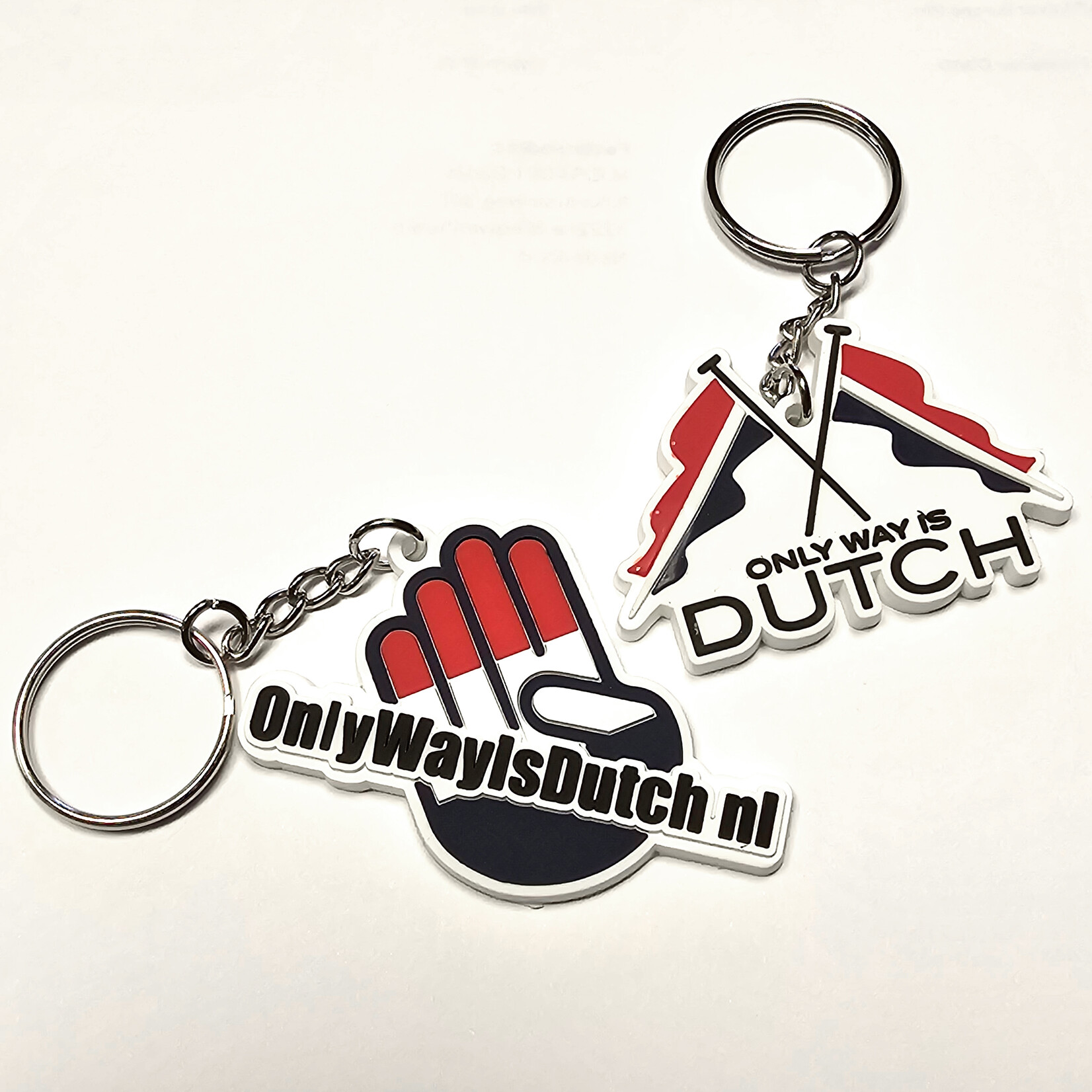 ONLY WAY IS DUTCH Keychain Flag Logo